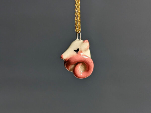 porcelain pendant rat