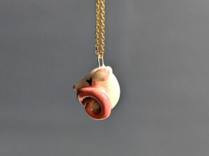 porcelain pendant rat