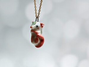 porcelain pendant rat