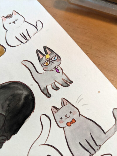 45 chats - peinture originale – Image 2