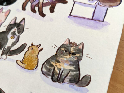 45 chats - peinture originale – Image 4