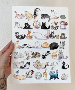aquarelle chats