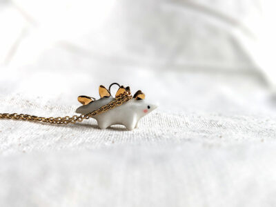 Pendentif Stégosaure doré - petit – Image 5