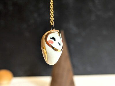 Pendentif chouette effraie dorée – Image 9