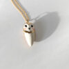 cute porcelain barn owl pendant with gold
