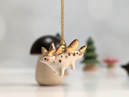 Stegosaurus Pendant with Gold - Image 6