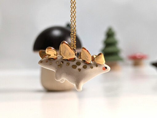 Stegosaurus Pendant with Gold - Image 5