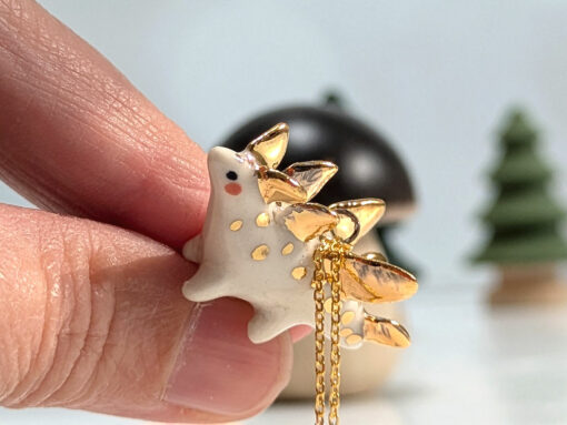 Stegosaurus Pendant with Gold - Image 2