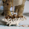 stegosaurus pendant porcelain and gold