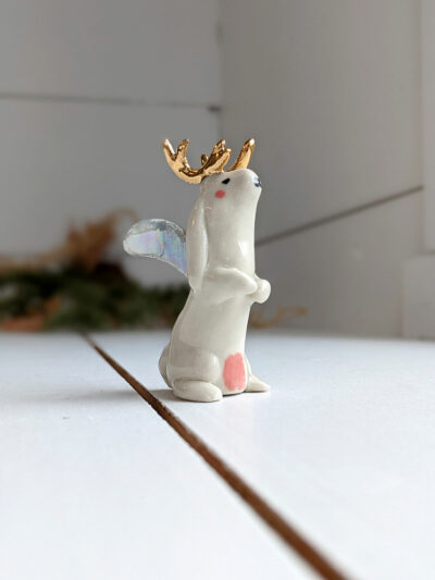 Wolpertinger, blanc et or – Image 5
