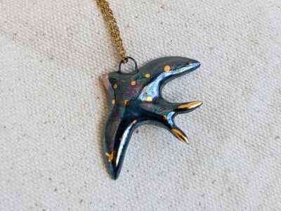 Pendentif Hirondelle doré – Image 11