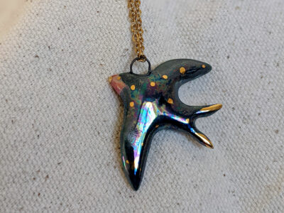 Pendentif Hirondelle doré – Image 8