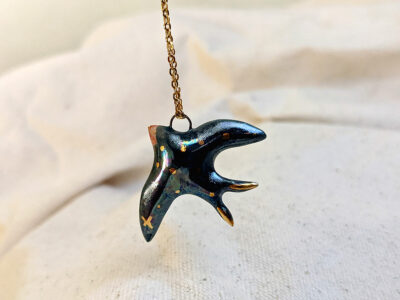 Pendentif Hirondelle doré – Image 6
