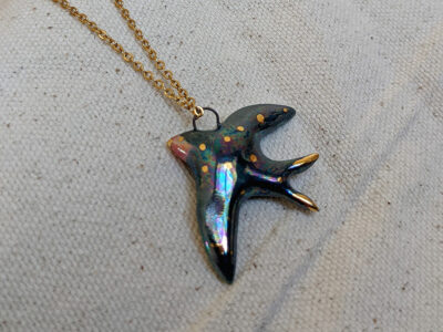 Pendentif Hirondelle doré – Image 4