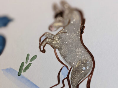 22 Ânes, aquarelle originale – Image 8