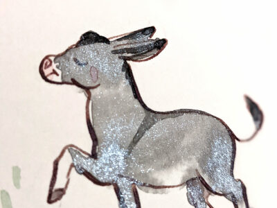 22 Ânes, aquarelle originale – Image 9