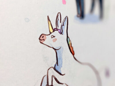 22 Ânes, aquarelle originale – Image 10