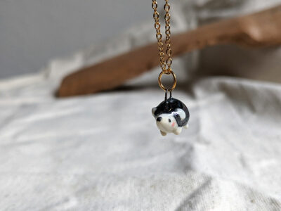 Hedgehog pendant - Pearl - Image 3