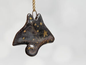 nightsky ray porcelain pendant