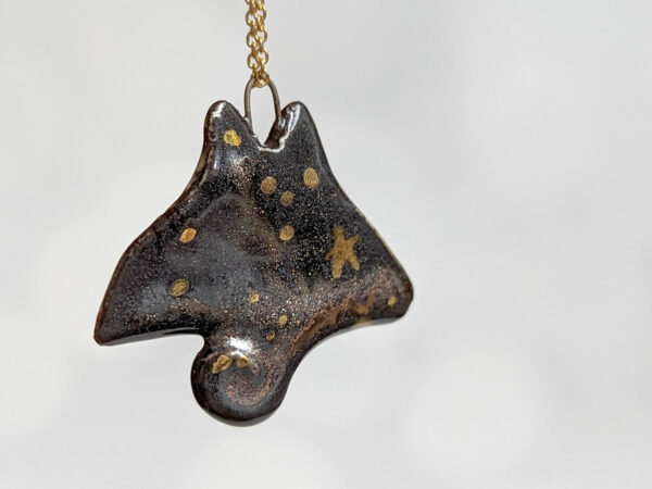 nightsky ray porcelain pendant