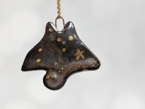 nightsky ray porcelain pendant