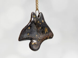 nightsky ray porcelain pendant