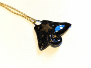 nightsky ray porcelain pendant