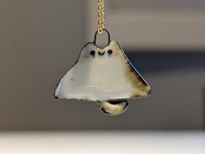 nightsky ray porcelain pendant