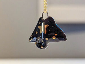 nightsky ray porcelain pendant