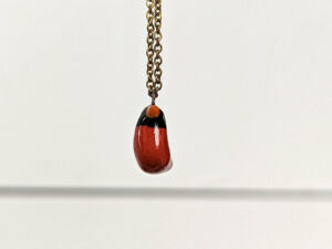 cute red cardinal porcelain pendant