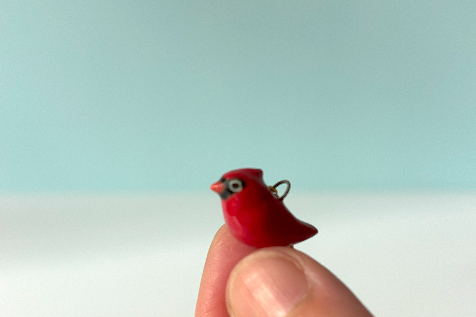 Alternative view of Red Cardinal Pendant