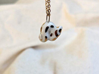 Pendentif Python porcelaine et or – Image 6