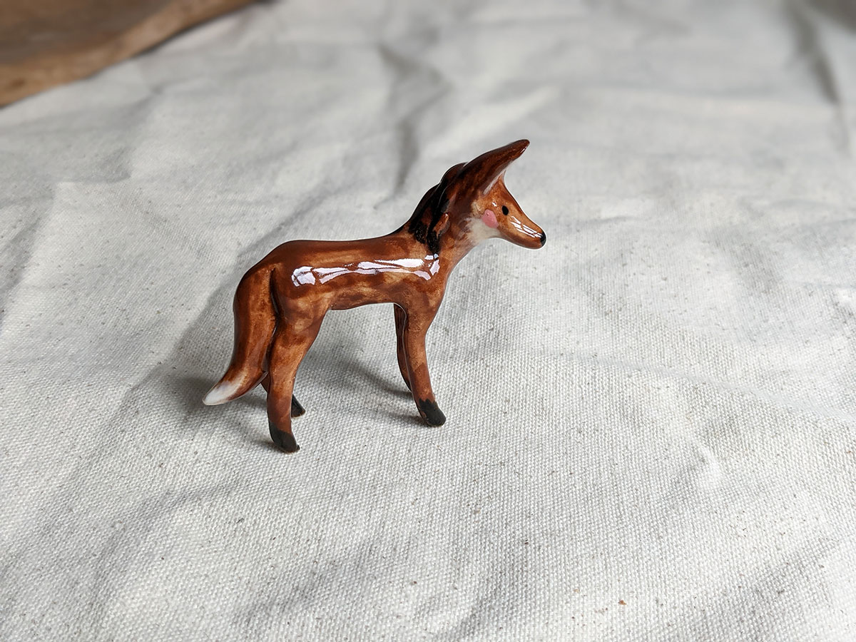 pewter wolf figurine