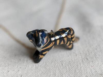 Porcelain pendant, Night Tiger - Image 11