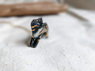 Porcelain pendant, Night Tiger - Image 5