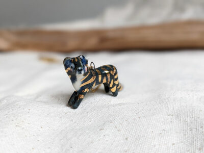 Porcelain pendant, Night Tiger - Image 4