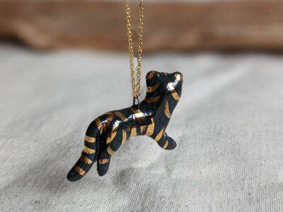 Porcelain pendant, Night Tiger - Image 3