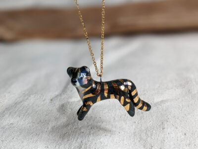 Porcelain pendant, Night Tiger