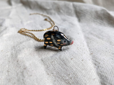 Pendentif porcelaine Pecari – Image 7