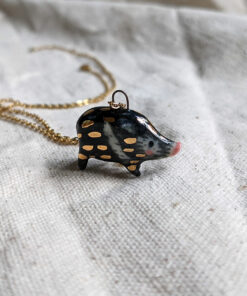 Pendentif porcelaine Pecari