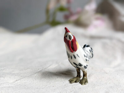 Figurine Coq porcelaine – Image 3