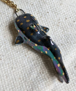 Whale Shark pendant, pearl and gold