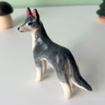 cute porcelain wolf figurine