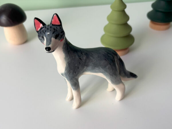 Figurine - Loup Gris en Porcelaine – Image 6