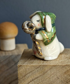 Wizard Lop Bunny Porcelain Figurine