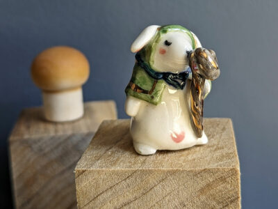 Wizard Lop Bunny Porcelain Figurine - Image 4