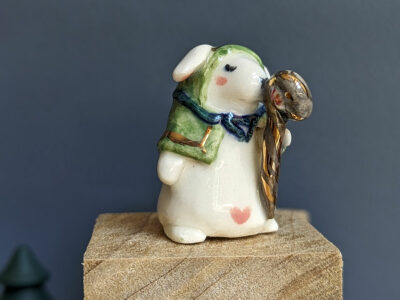 Wizard Lop Bunny Porcelain Figurine - Image 3