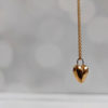 porcelain gold heart pendant