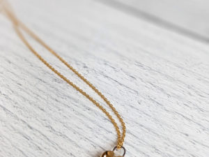porcelain gold heart pendant