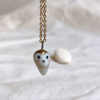 golden owl porcelain pendant